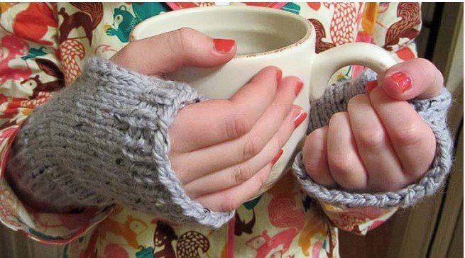 Easy-Peasy Fingerless Mitts