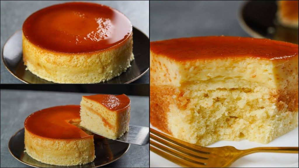 VANILLA CAKE WITH CARAMEL PUDDING