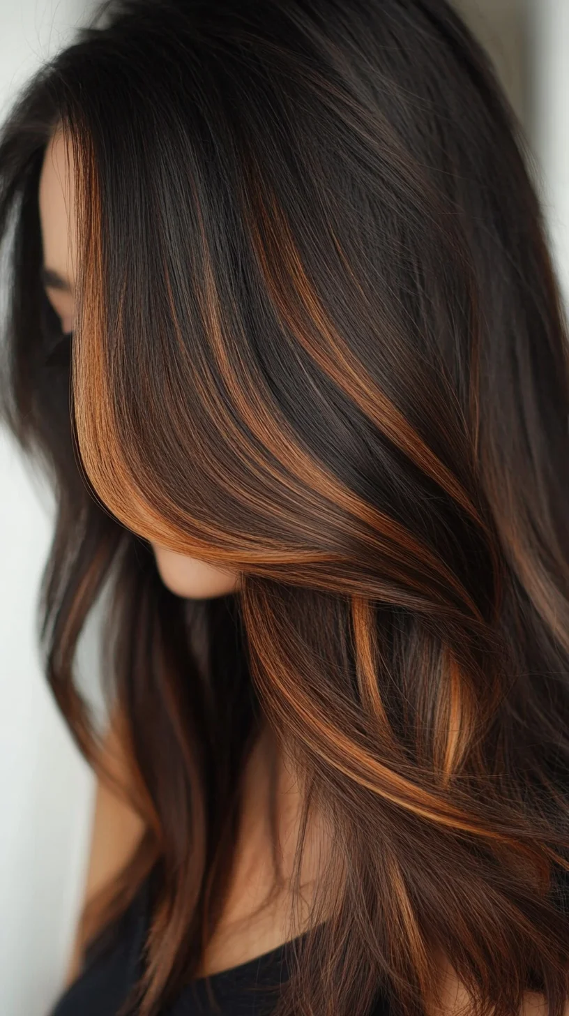 Effortless Elegance: Lush Waves with Vibrant Face-Framing Highlights