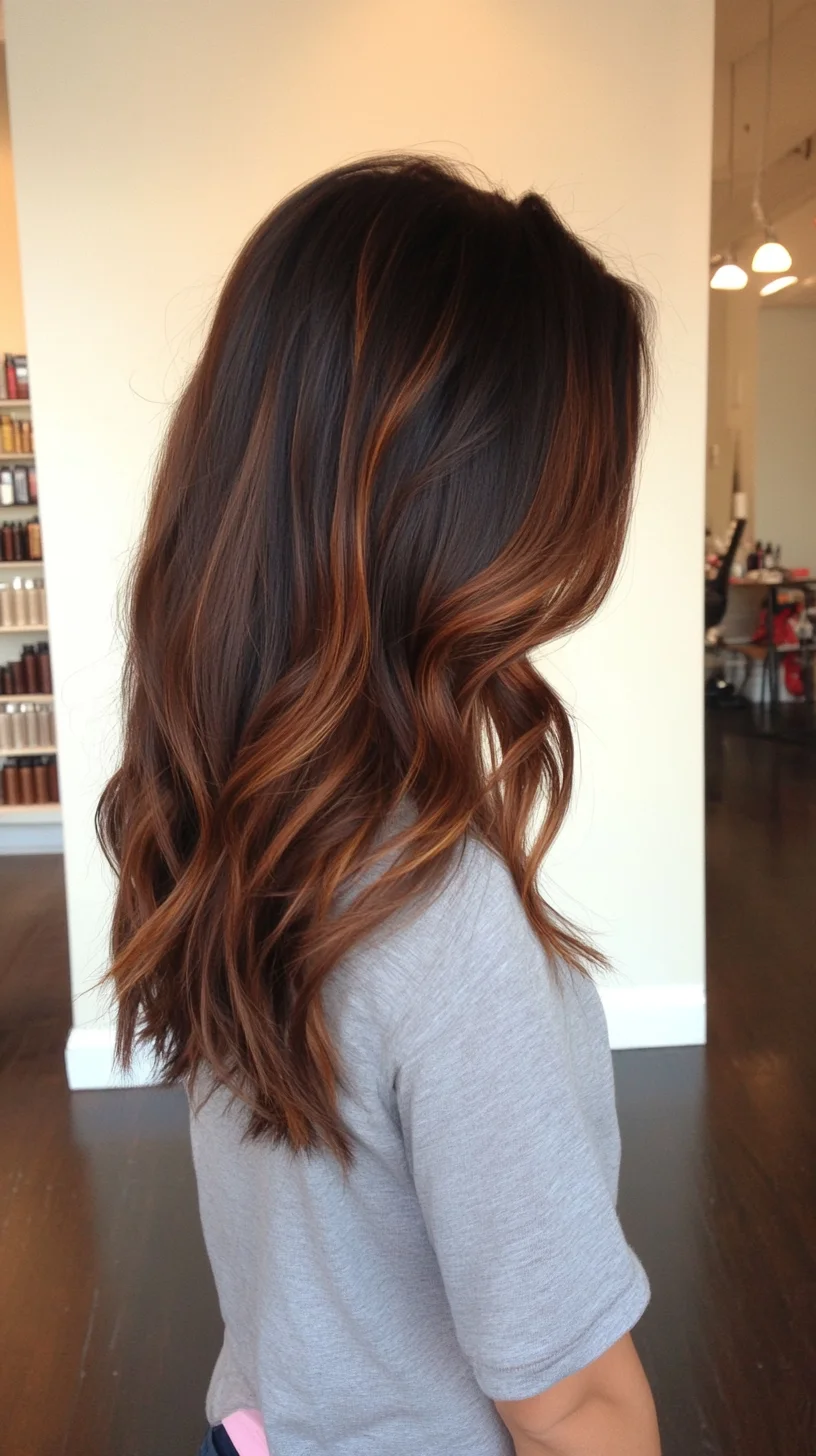 Effortlessly Chic Balayage Waves: A Timeless Blend of Color and Texture