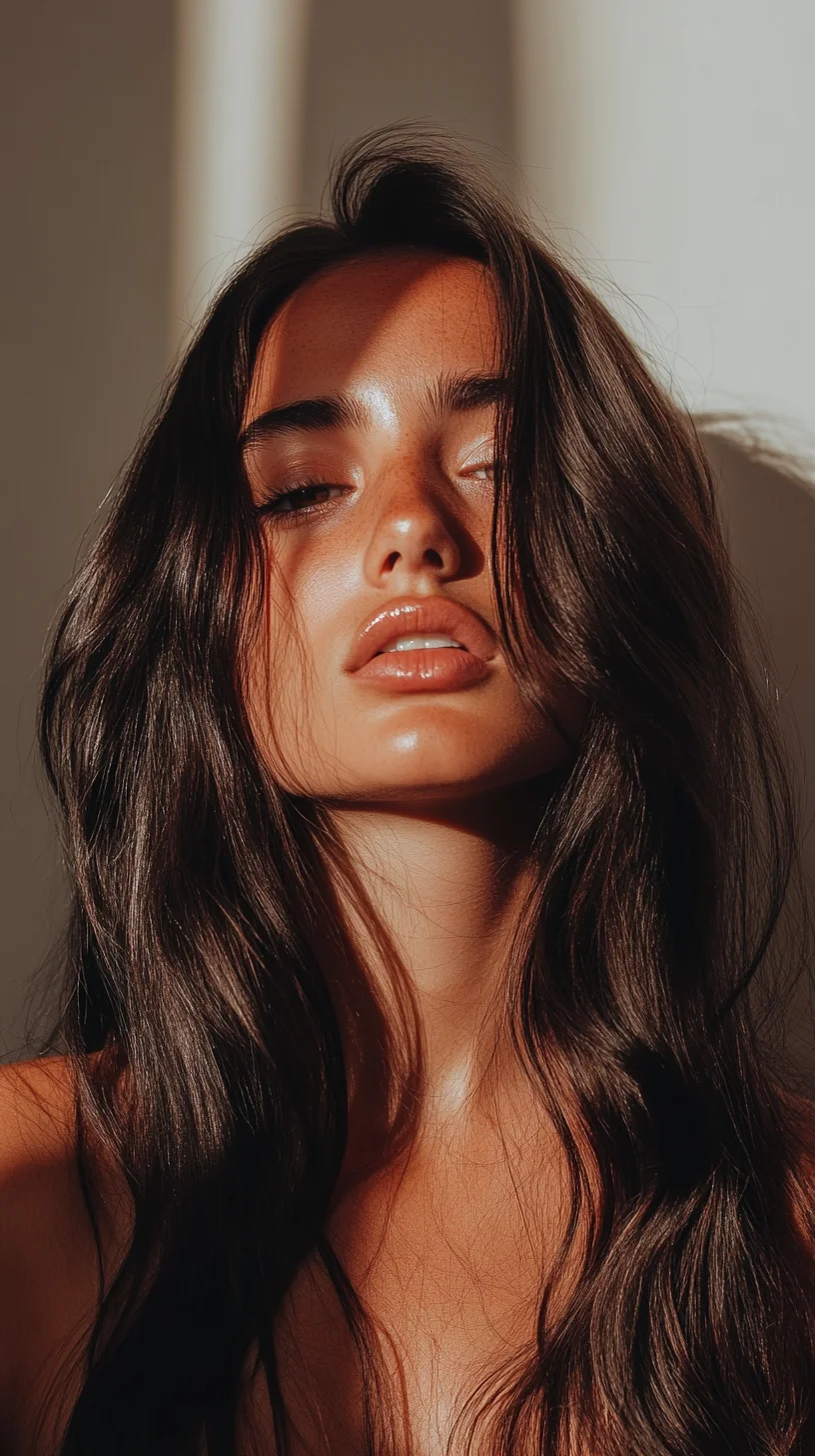 Effortlessly Chic Beach Waves: A Perfect Blend of Texture and Shine