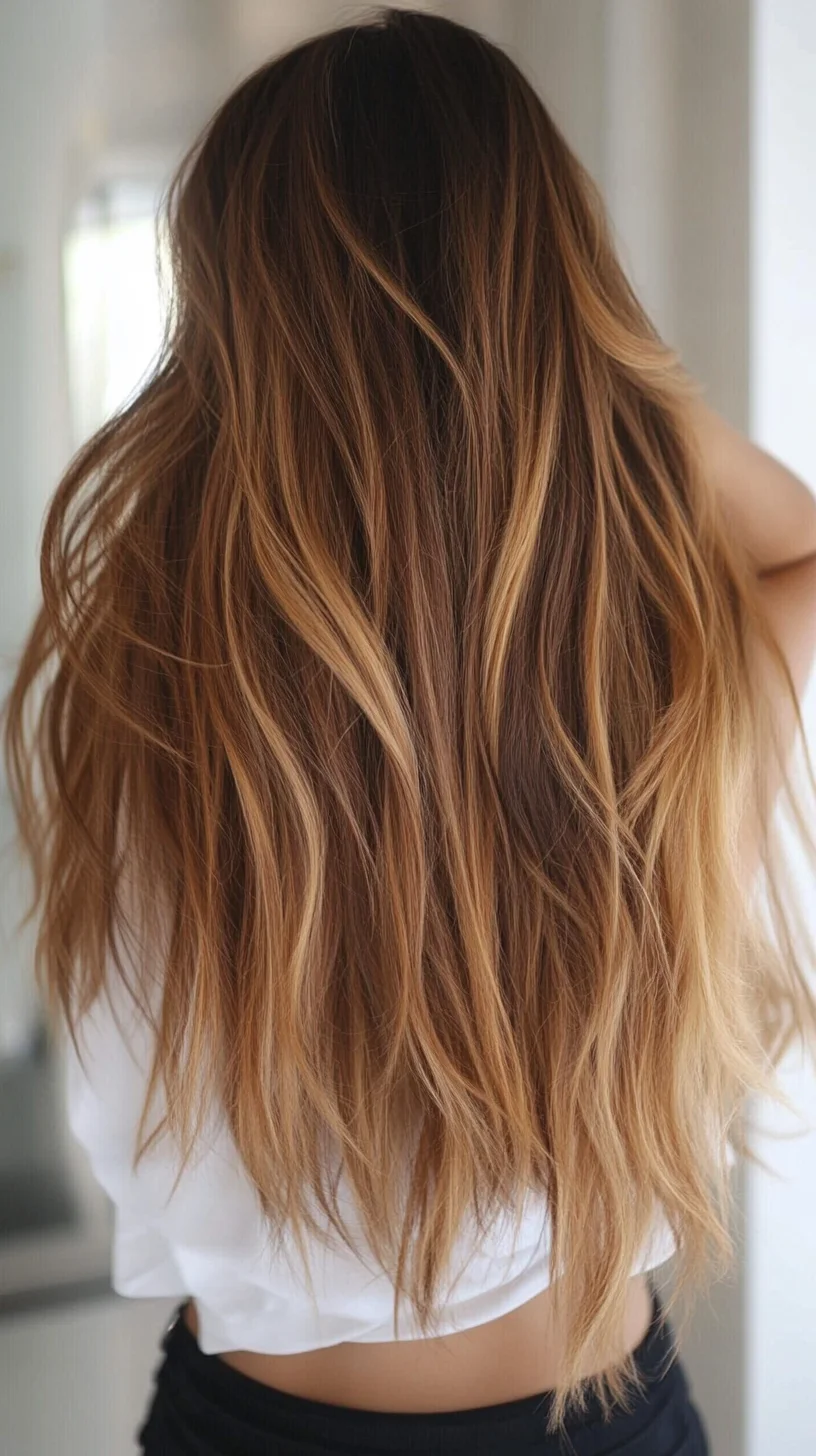 Effortlessly Chic: Beachy Waves with a Sun-Kissed Ombre Finish