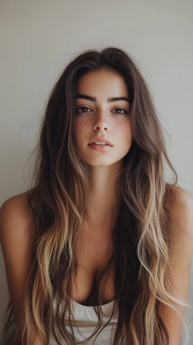 Effortlessly Chic: Embrace Natural Waves with Sun-Kissed Highlights