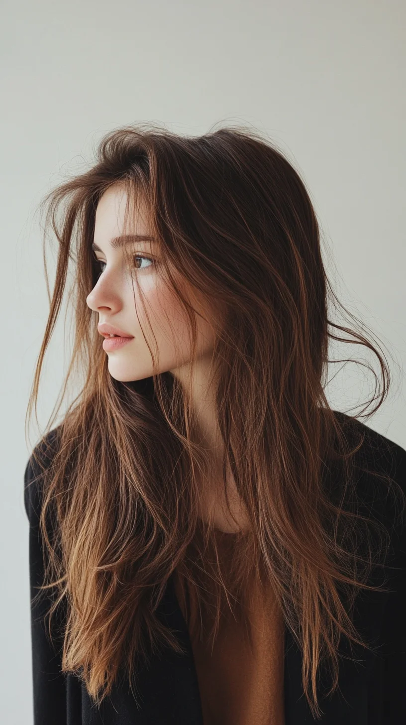 Effortlessly Chic: Embrace the Natural Waves of Long, Textured Hair