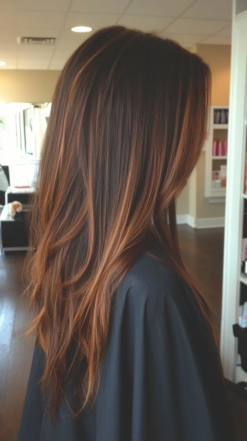 Effortlessly Chic Layered Waves with Warm Highlights