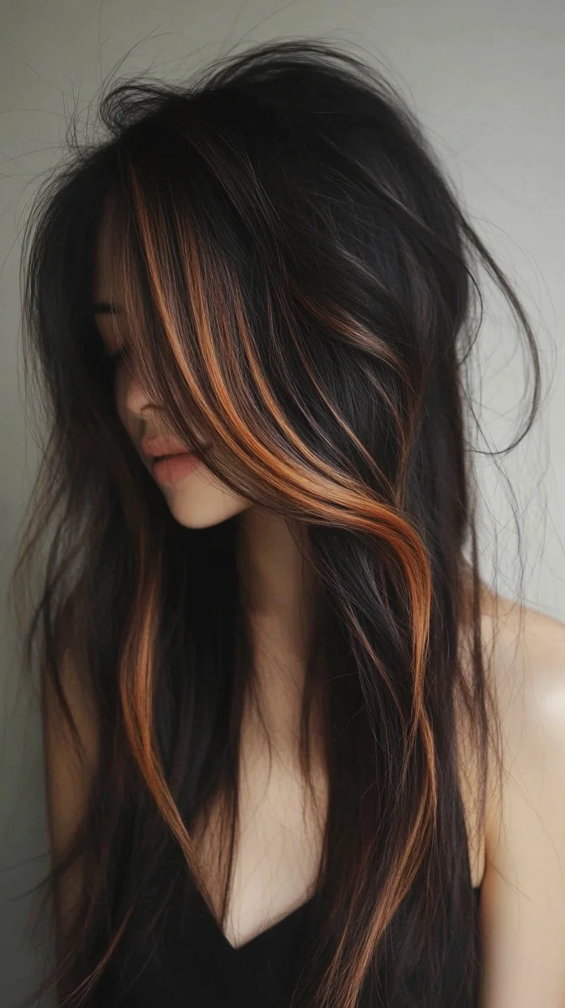 Effortlessly Chic: Long, Layered Hair with Bold Highlights