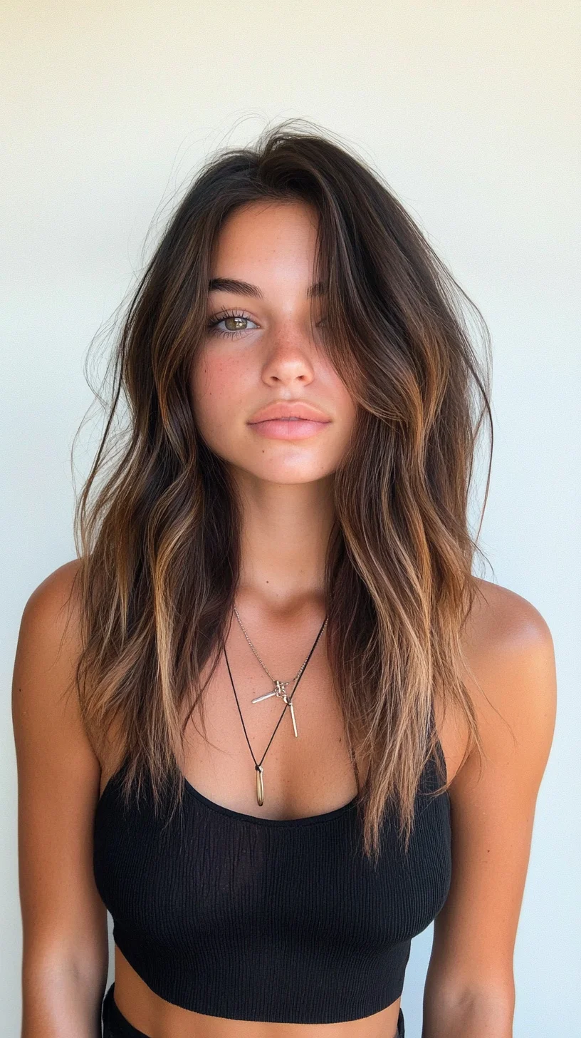 Effortlessly Chic Long Waves with Sun-Kissed Highlights