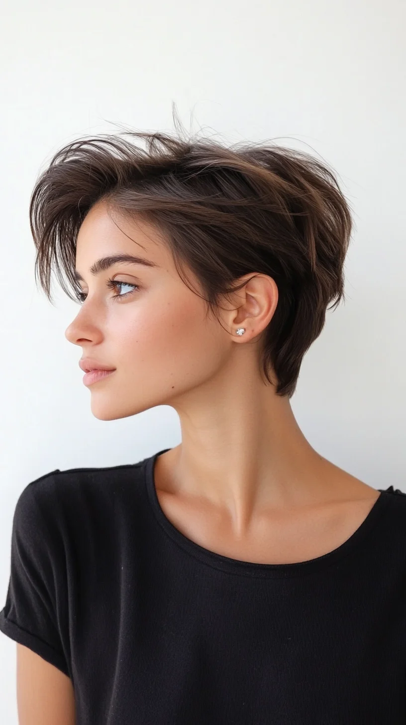 Effortlessly Chic Textured Pixie: Perfect for a Modern Edge