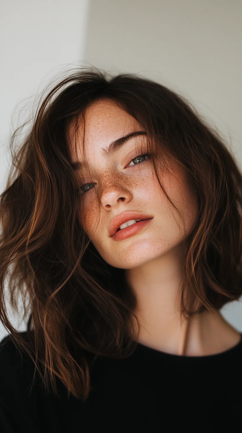 Effortlessly Chic: The Lived-In Lob with Soft, Tousled Waves