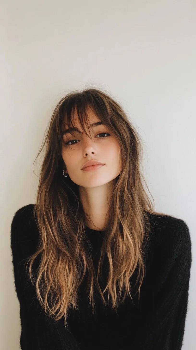 Effortlessly Chic: The Long Layered Cut with Face-Frame Bangs