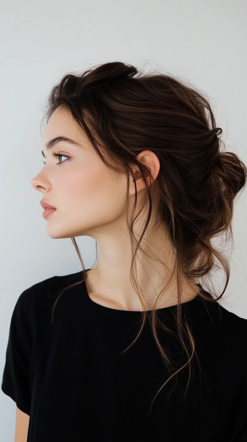 Effortlessly Chic: The Loose Bun with Face-Framing Tendrils