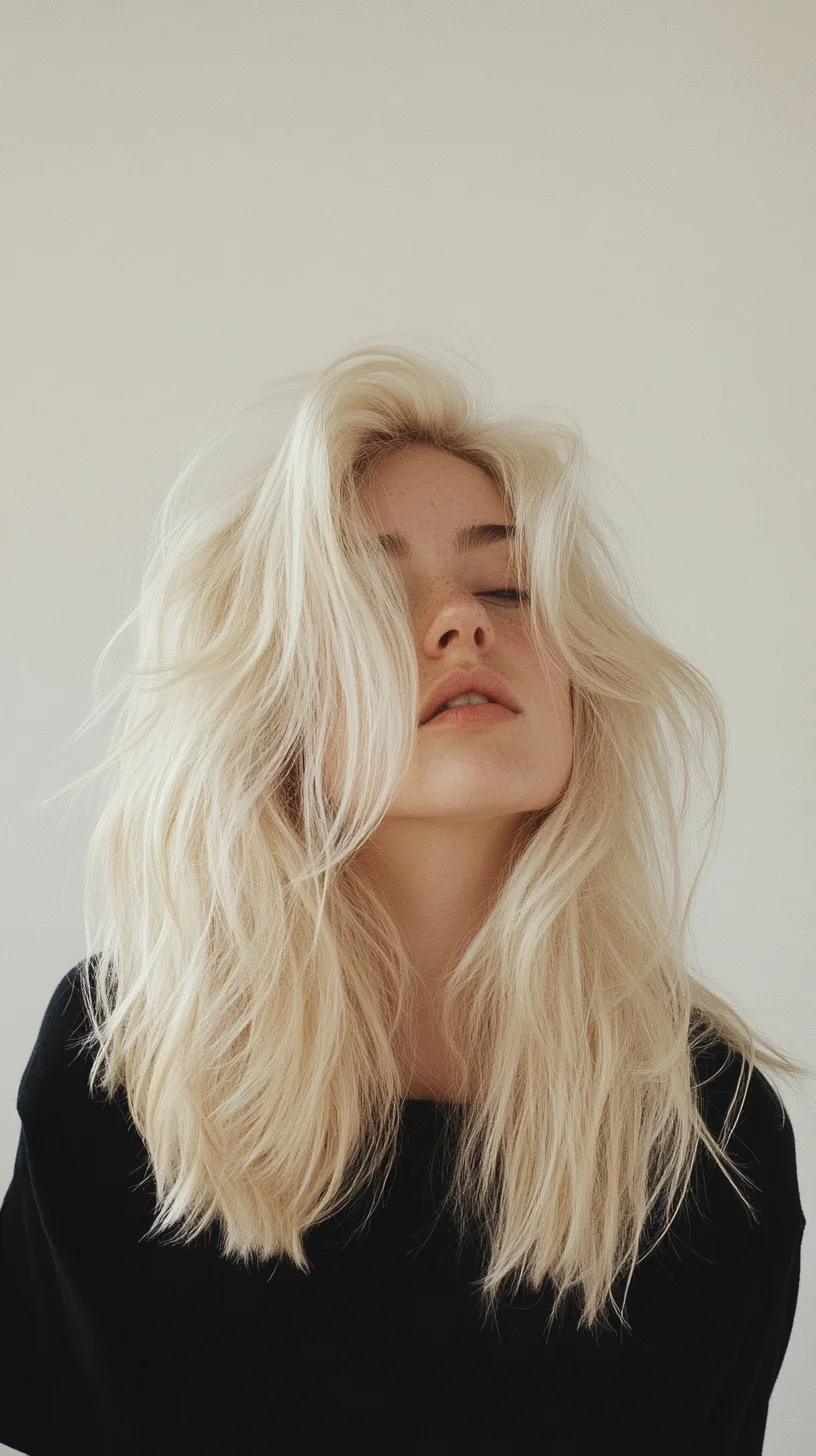 Effortlessly Chic: The Modern Textured Blonde Waves