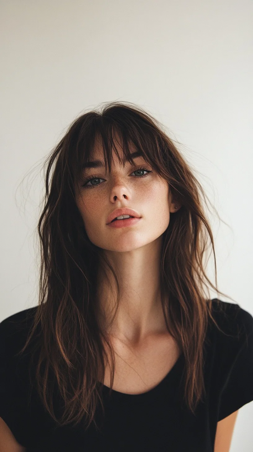 Effortlessly Chic: The Perfect Textured Lob with Face-Framing Bangs