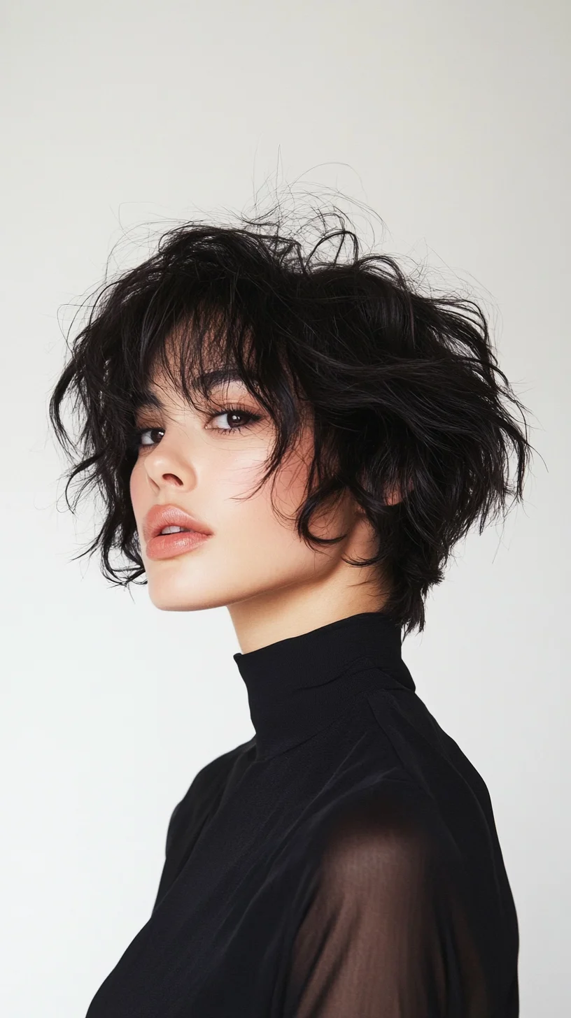 Effortlessly Chic: The Textured Bob with Flirty Bangs