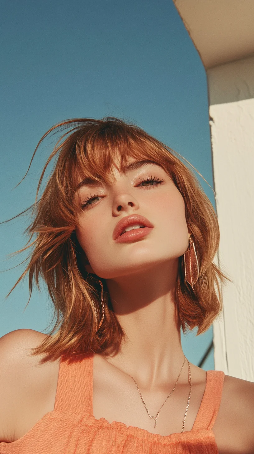 Effortlessly Chic: The Textured Bob with Playful Bangs