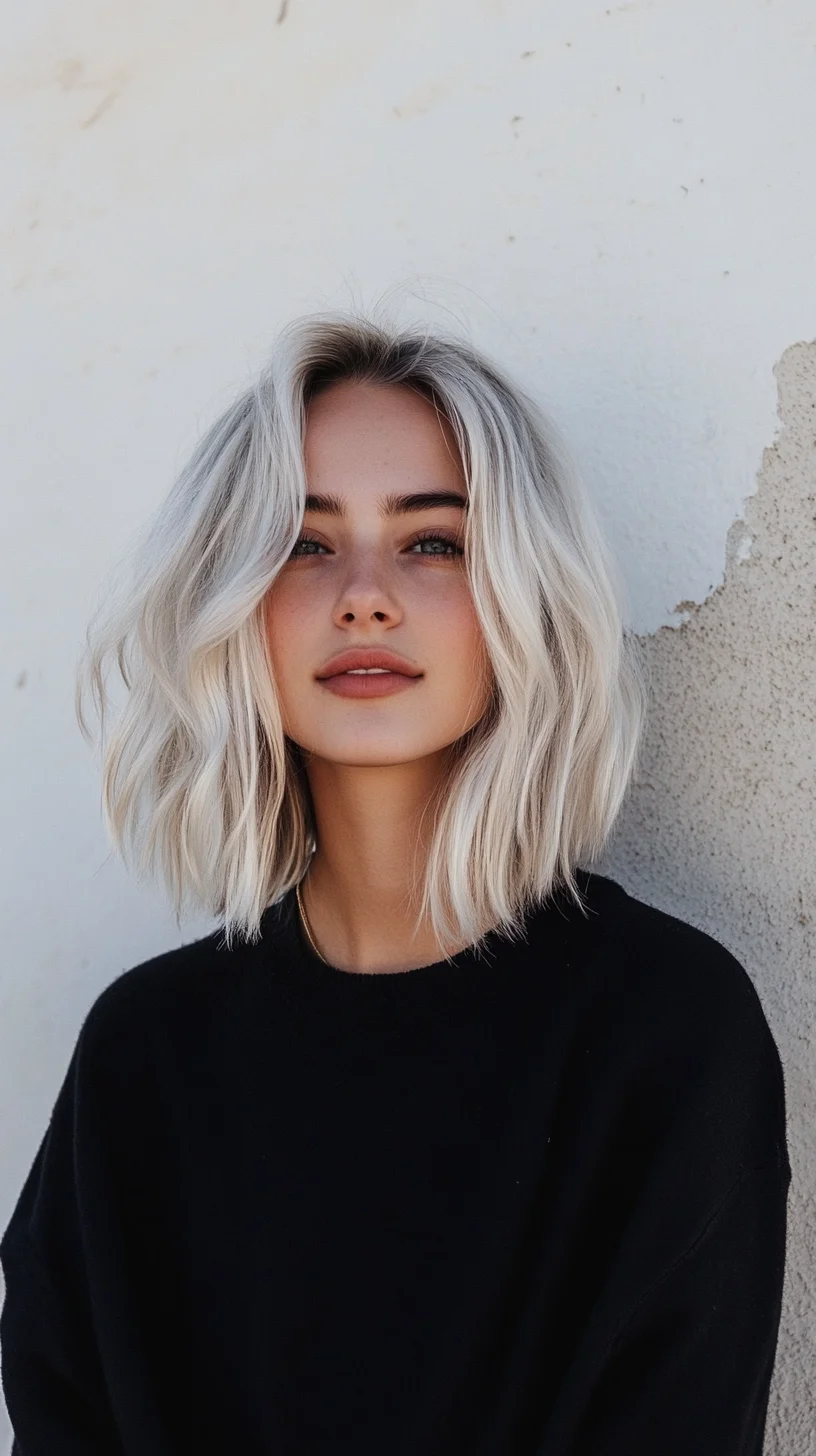 Effortlessly Chic: The Textured Lob with Beachy Waves