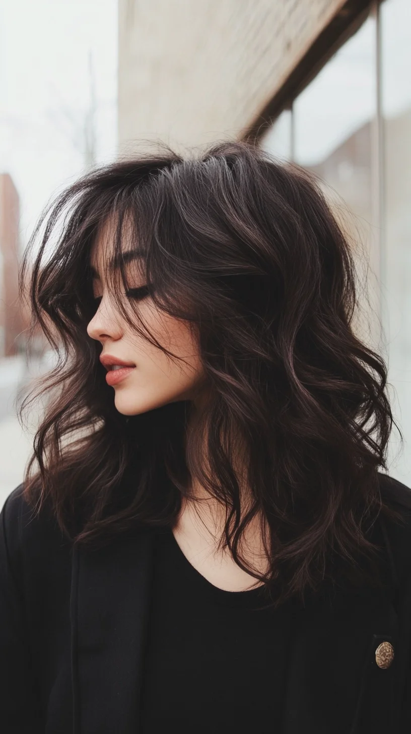 Effortlessly Chic: The Textured Wavy Lob for Modern Elegance