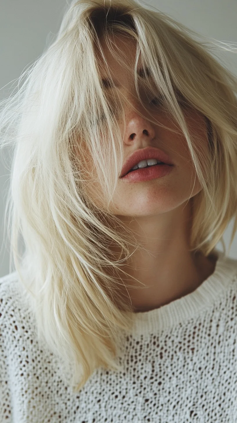 Effortlessly Chic: The Tousled Beachy Lob for a Carefree Vibe