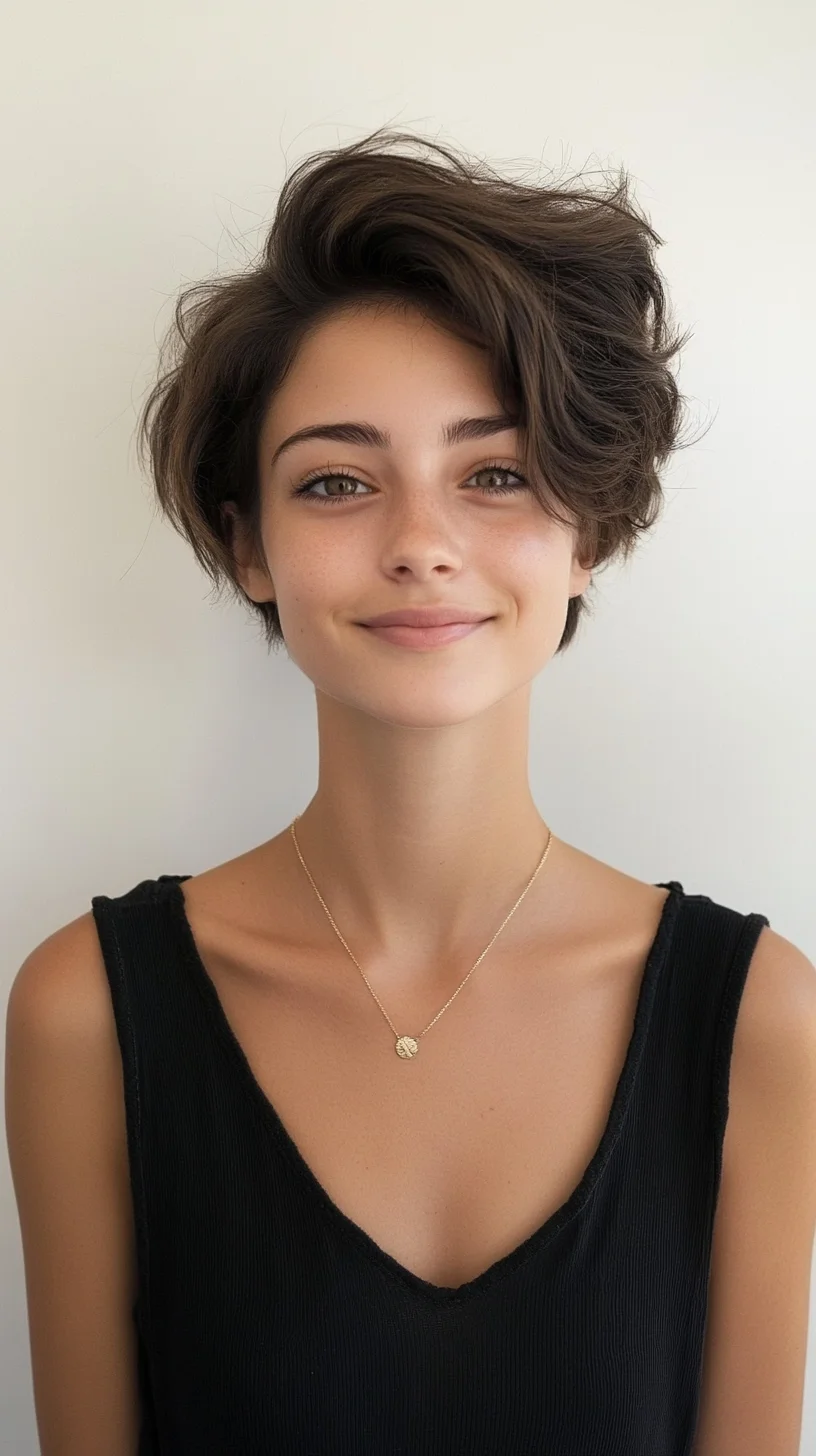 Effortlessly Chic: The Tousled Short Shag for Modern Elegance