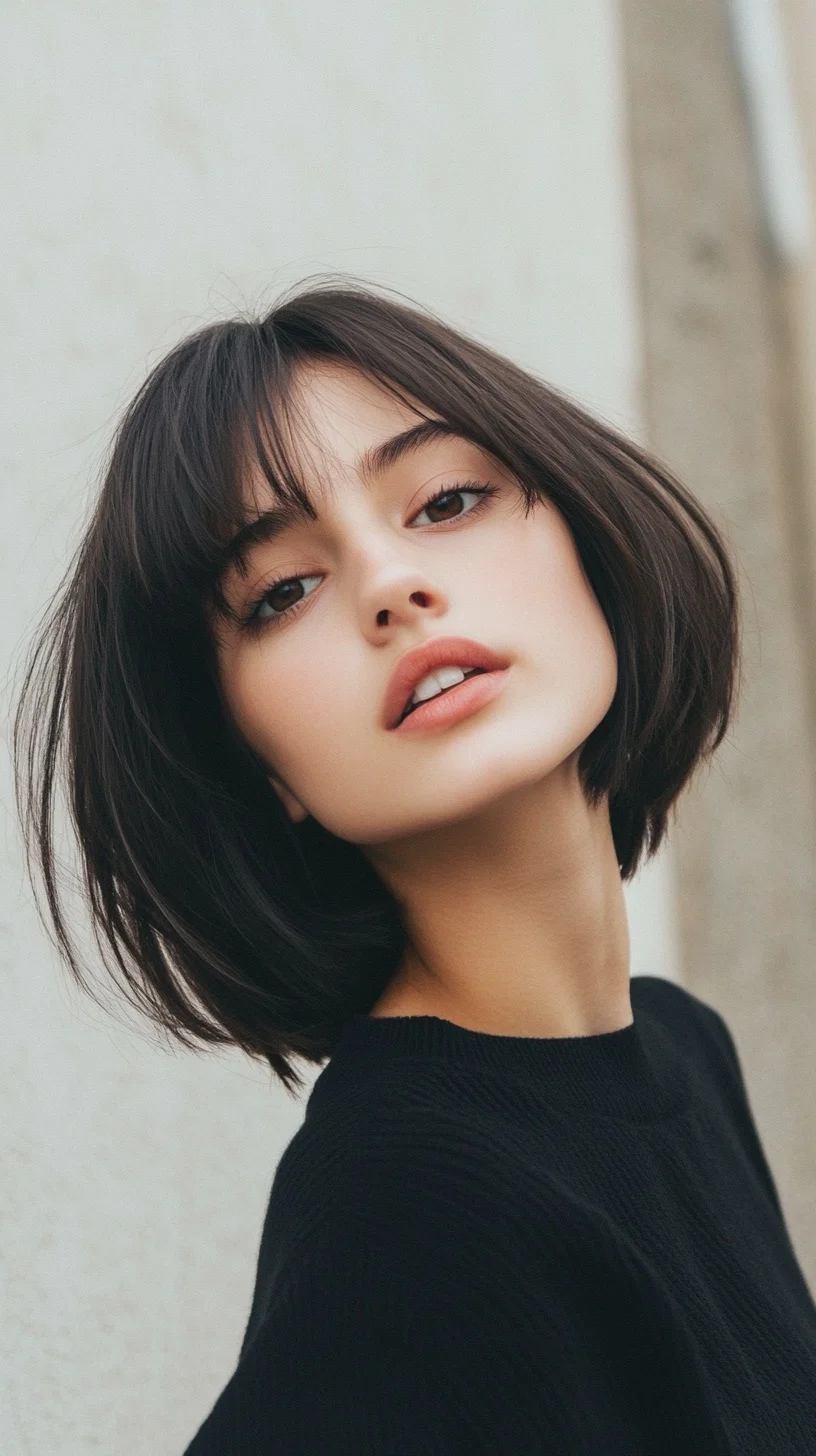 Effortlessly Chic: The Versatile Bob with Playful Bangs