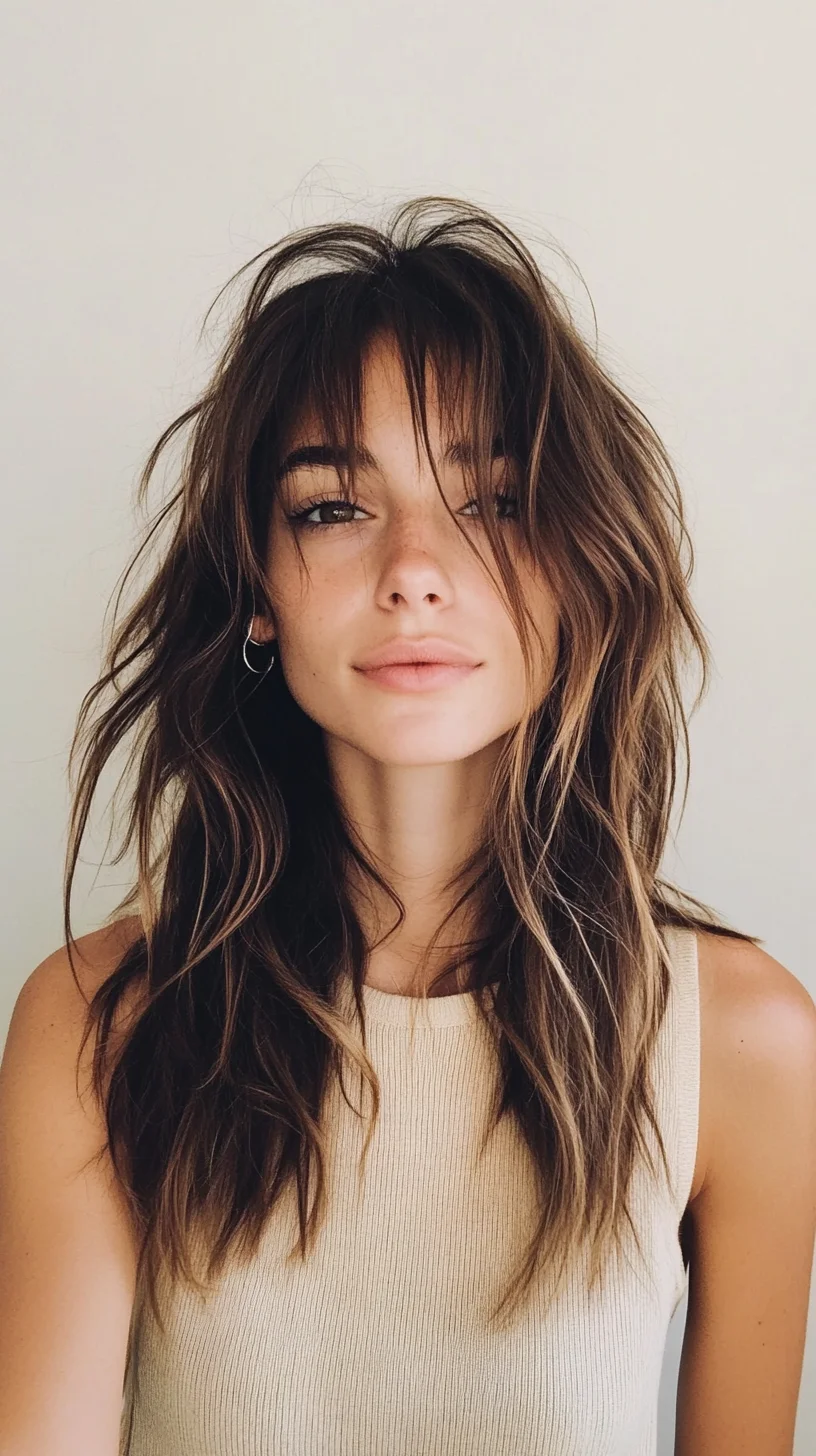 Effortlessly Chic Waves with Face-Framing Layers for a Carefree Look